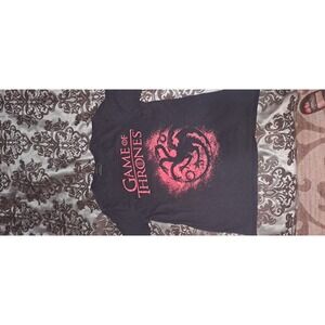 Game Of Thrones Mens Small T-shirt Black With Red Print